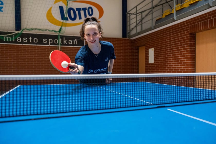 Katarzyna Węgrzyn na treningu w hali Uniwersytetu Ekonomicznego we Wrocławiu